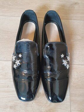 Jimmy Choo Patent Leather Flat Shoes Size 38.5